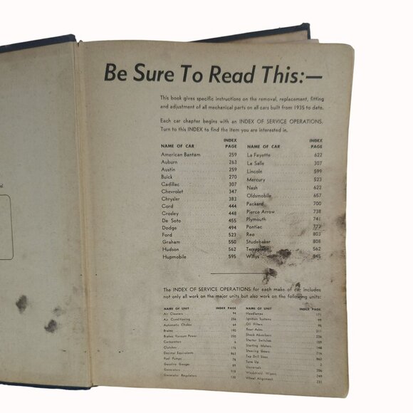 Motors Auto Repair Manual Tenth Edition, 4th Printing 1947 Hardcover Vintage Ref - Picture 4 of 6